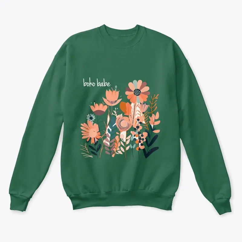 Free Spirit" Boho-Chic Sweatshirt  