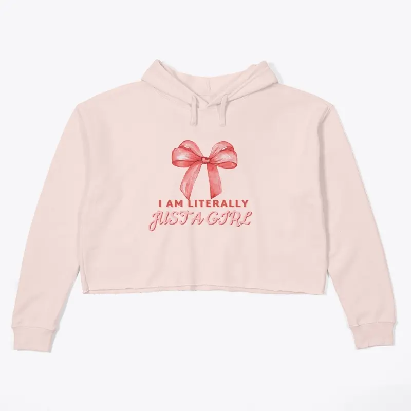 women's crop top hoodie cute bow quota  